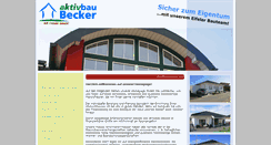 Desktop Screenshot of aktivbau-becker.de